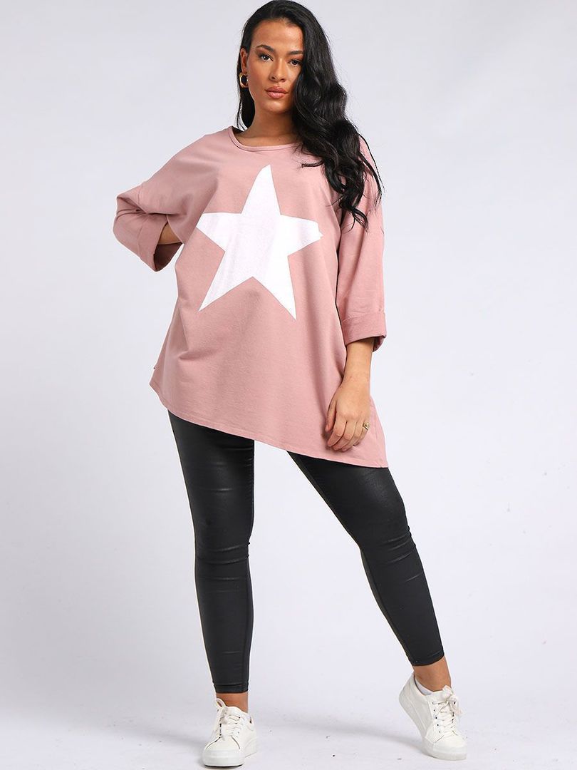 Zola Star Sweater Pink "Made In Italy" image 1